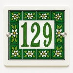 아크릴 UV 인쇄 주택 번호 표시 - 손으로 그린 스타일 맞춤형 문 표지판, 가정용 실외 장식 주소판 : 쓰리쓰리코퍼레이션