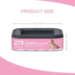 백 맞지 270개의 6팩 호환되는 버전 않음), 신생아 일회용 일부 스퀘어 통에는 통(클래식 당 리필, compact와 genie 리필 스탠다드... 