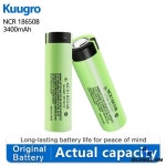 Kuugro 34B 100% 새  NCR18650B 3.7v 3400mAh 리튬 충전식 배터리 손전등 : 백운소소온