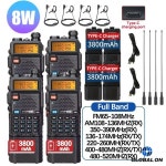 4Pcs Baofeng UV-5R 8W/5W 트라이 파워 고출력 듀얼 밴드 장거리 휴대용 라디오 : 봉화소소온