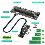 M.2 M-Key - PCIe 4.0 X16 외부 GPU 어댑터, 2242/2260/2280 SSD 지원, Oculink SFF-8612/8611 연장 케이블 포함, ATX 6PI : 일등배송