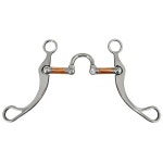 말 Snaffle 스테인레스 스틸 훈련 입 비트 서양 구리 롤러 커브 Hight 125MM : 주니안15