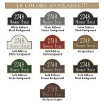 화이트홀 아치 탑이 있는 맞춤형 주조 금속 주소 명판. 미국산. 수입 모방품 주의. 주소와 거리 이름을 표시하세요. 주택 번호 표지판. 벽걸이... 