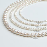 천연 담수 진주 목걸이 코디 롱 미니 밥풀 14k 3mm 4mm : 진주모아