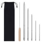 브레이드 라인용 폴럭스 로프 스플라이싱 도구, 304 스테인리스 스틸 FID 키트 1/4, 5/16, 3/8, 7/16, 1/2 로프용 6 in 1 프리미엄 : 소로상회