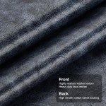 PU 패브릭 가죽 1야드 54인치 x 36인치, 0.9mm 두께의 인조 소재 시트, 실내 공예, DIY 재봉, 소파, 핸드백(블루_투톤 패턴, 야드 컷) : 소로상회