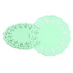 uxcell 50pcs 종이 도일리, 5.5인치 레이스 케이크용 플레이스 매트 테이블 플레이트 공예 파티 결혼식 식기 그린 Blue 3.5 Inch : 소로상회