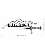 반지의 제왕 금속 벽 장식 레트로 실루엣 판타지 테마 홈 데코 1개 : 우현상사7