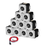 1.7 모터 diy 1.8 1.7a 0.47nm(66.56온스 인치) 10팩 1m 42 케이블 38mm 2상 고토크 네마 4-리드 24mm yejmkj u200c 머신용 u200c... 