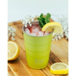 16온스 단열 스태커블 텀블러 - 2.0 버전의 밀폐형 나사형 뚜껑이 있는 스키니 월 트리플 진공 컵 공간 절약 디자인 리몬 Champagne : 소로상... 