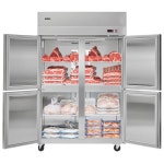 인 냉동고, 48인치 W, 33Cu.Ft 스테인리스 스틸 업라이트 4도어, 자동 서리 제거, 6개의 조절 가능한 선반, -11~14 온도 조절기, UL : 소로상회