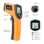 58 F ~ 752 F (인간용 아님), 피자 오븐용 LEER CHUANG 온도계, 조리용 방사율 조절 가능한 비접촉 /BBQ / 냉동기 752 F-Yellow : 소로상회