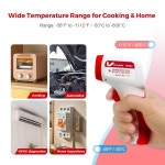 적외선 온도계, 온도 건, -58~1112 F, DS 12 1 방사율 및 고/저 알람 조정 가능한 디지털 음식 오븐 조리 HVAC용 LCD 디스플레이 : 소로상회