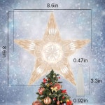 램프홈 9인치 10L 스타 트리 토퍼, 투명하고 밝은 크리스마스 토퍼 1 11 16led Multicolour Tr : 소로상회