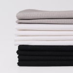 KEPYDRMTF 18 21인치 면직물 프리미엄, 11가지 옵션 솔리드, 10PCS... 퀼팅 지방 쿼터 번들 재봉 DIY 공예용 패치워크 (블랙 화이트 : 소로상회