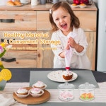 6Pcs 설탕 그릇 뚜껑, 투명 양념 상자 조미료 냄비, 조리대용 아크릴 소금 용기 13온스, 캔디 커피 티 향신료 허브용 13oz; Large 6 : 소로상회