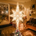 TWINGLEHOME 12인치 11LED 크리스마스 트리 토퍼, 베들레헴 스타 장식 가정용 (웜 화이트) 1 12 10l Bethlehem Star M : 소로상회