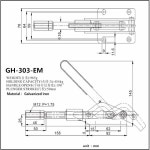 GH-303-EM 푸시 풀 토글 클램프 퀵 릴리스 클램프 180KG 보유 용량 303EM : 분당플렉스35