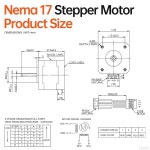 1.7 모터 diy 1.8 1.7a 0.47nm(66.56온스 인치) 10팩 1m 42 케이블 38mm 2상 고토크 네마 4-리드 24mm yejmkj u200c 머신용 u200c... 