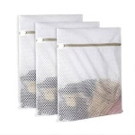 섬세한 그물 직물을 위한 흰색 내구성 벌집 메쉬 세탁 가방 내구성과 재사용이 가능한 섬세한 세탁 가방 정리 가방 1PC 30x40cm : 오구1