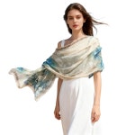 K-Elewon 우아하고 클래식한 롱 스카프 넥 패션 랩 경량 숄 여성용 H2401 : 방울가게