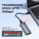 렉사 M.2 SSD 케이스 10Gbps USB 3.2 Gen2 M.2 NVMe SATA SSD 외장 케이스 M 및 B&M 키 지원 금속 케이스 실리콘 소프트 : 이룸종합몰