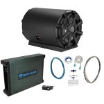 KIKER 46CWTB102 TB 10인치 800W 해상 적재 서브우퍼 인클로저 번들 RO VILLE DBM12 2000W 모노 COVERS BASS 리모컨 RMWK4 설치 와이어... 