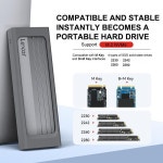 렉사 M.2 SSD 케이스 10Gbps USB 3.2 Gen2 M.2 NVMe SATA SSD 외장 케이스 M 및 B&M 키 지원 금속 케이스 실리콘 소프트 : 이룸종합몰