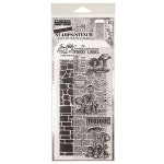 팀홀츠 Tim Holtz Stampers Anonymous 빈티지다꾸 THMM112 클리어 스탬프 스텐실 세트 TH 296 : 톤페이퍼