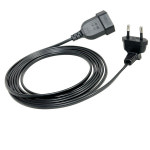 유럽형 EU 전원 연장 케이블 소켓 직각 엘보우 2핀 남성-여성 0.3M0.6M1.8M3M5M AC 전원 코드 PC 컴퓨터 PDU : 샤샤바니