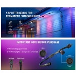 A58Z Y-스플리터 케이블 1개의 남성 커넥터2개의 여성 커넥터로 연결 실외 조명용 H705D H705E H705F H7067 H7068 H7069용 : 샤샤바니