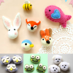 동물 양모 펠트 키링 악세서리 만들기 재료 팬던트 장식 부자재 공예 diy 토끼 강아지 곰 : 갈고리제이