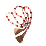 Lxdzsm 발렌타인 데이 우드 비즈 갈랜드와 태슬 - 벽걸이용 소박한 농가 갈랜드 장식, 핑크 레드 화이트 장식 : 엘리트 트렌드 셀렉션