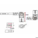유럽형 90도 남성 플러그-여성 소켓 전원 연장 케이블 PC 컴퓨터 PDU용 0.3m0.5m EU 2구 벤드 앵글 코드 : 샤샤바니