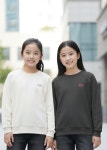 소이주니어 이월 배색 스티치 래글런 맨투맨티 S0453 초등학생 중학생 여아 봄 가을티셔츠 : 소이주니어.리틀밥독 사천점