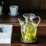 일본식 내열 유리 차주전자 잎차 유리호승 도자기티포트 북유럽 차포트 400ml 12종 녹차잔X4개 : 더블랙몰