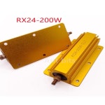 RX24 200W 와트 전원 금속 쉘 알루미늄 금 저항기 0.1R 1R 2R 3R 4R 5R 6R 8R 10R 15R 20R 30R 40R 100R 200R 150R 1K : 분당플렉스39