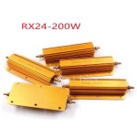 RX24 200W 와트 전원 금속 쉘 알루미늄 금 저항기 0.1R 1R 2R 3R 4R 5R 6R 8R 10R 15R 20R 30R 40R 100R 200R 150R 1K : 분당플렉스39