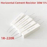 5개입 수평 시멘트 저항기 30W 5% 1R 1.5R 2R 3R 3.3R 4R 4.7R 5R 6R 8R 10R 12R 15R 18R 20R 30R 50R 68R 100R 옴 : 분당플렉스39