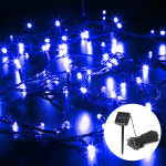 [태양광 or 5V 충전] 태양광 LED 지네전구 220구 캠핑 루프탑 야외 줄 조명 SSL-300 블루 : 주식회사 승원전자