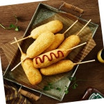 대왕 치즈 핫도그 치즈반 소세지반 700g 5개입 18개 콘도그 : 푸드올식자재