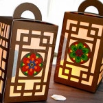 파샐리 고급전통등갓5개 전통문양 등불 5인용 : 골라골라잡상인