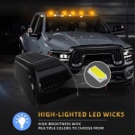 PC 2LED  광 발전 택시 조명 드릴 없음 블랙  라이트 무선 진동 센서 트럭 지붕 자동차 SUV : 비즈니스샵1004