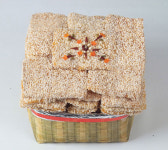 담양한과 명인 산자 유과 소석 선물세트 부드러운 한과 프리미엄 제사용 상견례 답례품 대나무 바구니 : 파라팡