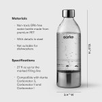 아케 엑스트라 PET 스테인리스 스틸 카보네이터용 재사용 가능한 병 l, ll, 3, BPA 무첨가 및 무독성, 1L / 34 floz (2팩) 1 650 mL/22 fl oz... 