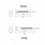 험버커 픽업 장착 프레임 나사 나사 LP SG E일렉트릭 기타용 Ni el 4Long4Short : 요즘감각
