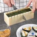 스시 메이커 장비 키트 플라스틱 김밥 롤 몰드 원형 사각 모양 제작 도구 케이크 : 오대소소온