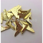 Shipping 100PCs 골드 도금 책 스크랩북 앨범 메뉴 코너 프로텍터 3mm 두께 32x23mm J1706 : 더블유커머스샵