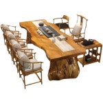 통나무 거실 테이블 카페 테이블두께 원목 두께 인테리어 탁자 티테이블 식탁(1) : 바이버바우