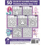 를 위한 컬러 바이 50가지 귀여운 디자인 인어 넘버북 컬러링 공주 : 더준다.